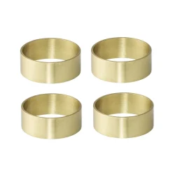 Bloomingville 4 Anillos servilleteros , latón Color dorado New