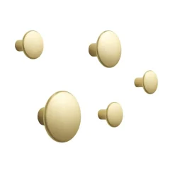Muuto 5 Colgadores The Dots, metal, latón Color dorado Outlet