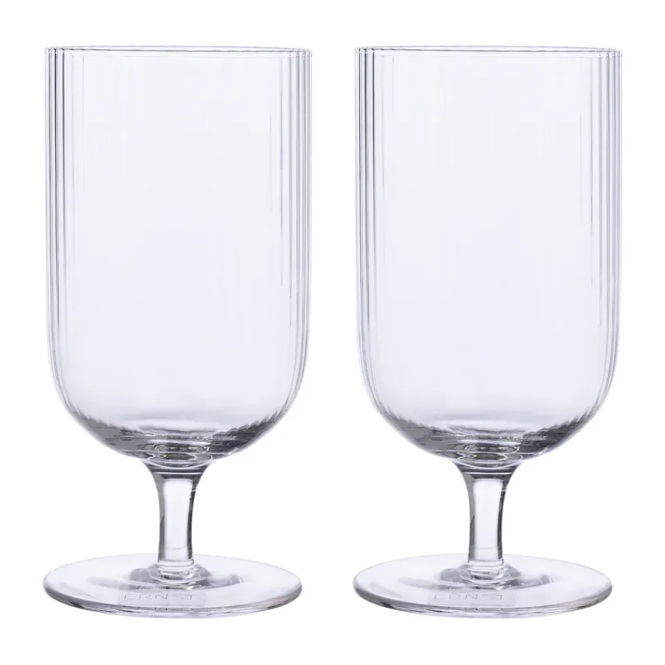 ERNST Vasos Y Copas De Cerveza<2 Copas de cerveza con relieve, Transparente