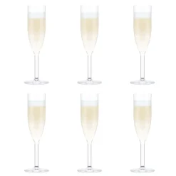 Bodum Vasos De Plástico|Copas De Champagne Y Cava<6 Copas de champán Oktett, 12 cl Transparente