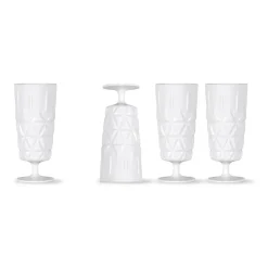Sagaform 4 Copas de champán Picknick, Blanco Clearance