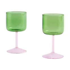 HAY 2 Copas de vino Tint 25 cl, Verde-rosa VerdeRosa