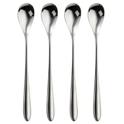 Robert Welch Cucharillas De Café Y Té<4 Cucharas de café con leche Bourton Bright, acero inoxidable Plateado