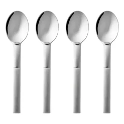 Gense Cubiertos Para Entrantes|Cubiertos De Postre<4 Cucharas de postre y entrante Nobel, 4 piezas Plateado