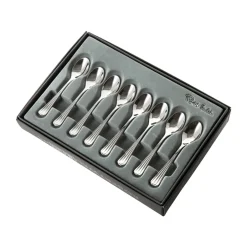 Robert Welch Cucharillas De Café Y Té<8 Cucharillas de café Palm Bright, acero inoxidable Plateado