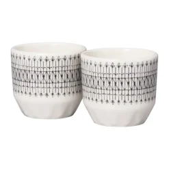 Arabia Hueveras<2 Hueveras Emilia 4 cl, Negro-blanco NegroBlanco