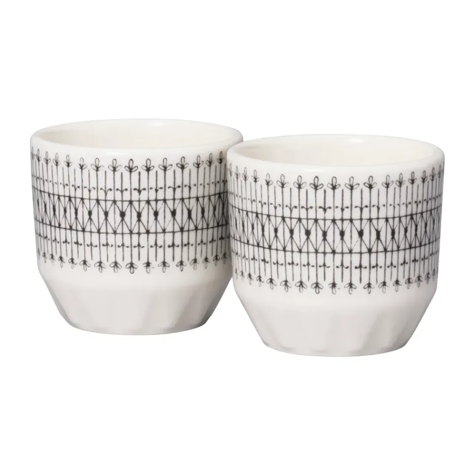 Arabia Hueveras<2 Hueveras Emilia 4 cl, Negro-blanco NegroBlanco