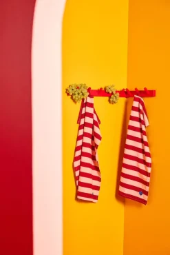 Byon 2 Paños de cocina Leya stripe 50x70 cm, Rojo-rosa RojoRosa Best