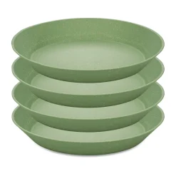 Koziol 4 Platos hondos Connect Ø24 cm, Nature leaf green Verde Hot