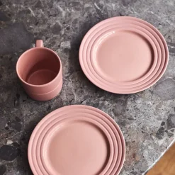 NJRD Platos Pequeños<6 Platos Lines Ø21 cm, Rosa