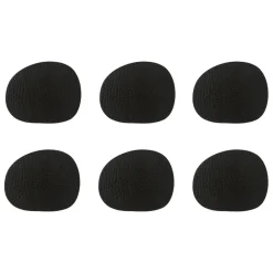 Aida Posavasos<6 Posavasos Raw cuero, Black buffalo Negro
