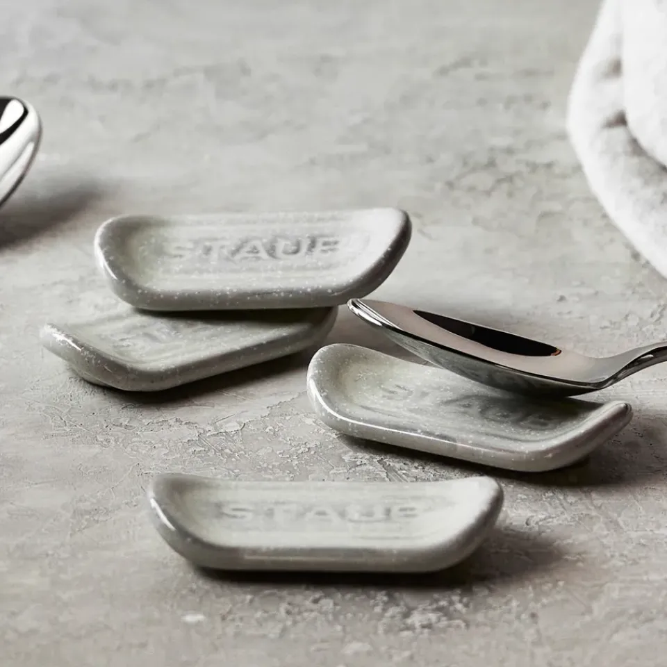 STAUB 4 Soportes para cubiertos New White Truffle, 6 cm Blanco Best