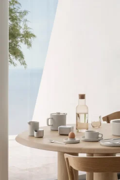 Blomus 2 Tazas de té con plato Pilar, Moonbeam Beige Discount