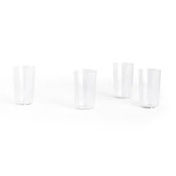 HAY Vasos De Agua<4 Vasos Angle, Medium 10 cm Transparente