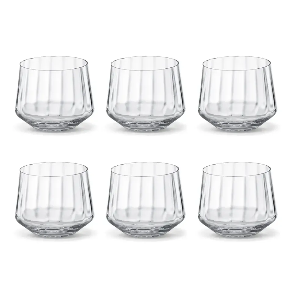 Georg Jensen 6 Vasos bajos Bernadotte 25 cl, Cristalino Transparente Best