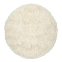 Classic Collection Alfombra de lana Cloudy Ø160 cm, natural Blanco Sale