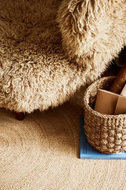 Dixie Alfombra Elin natural, Ø125 cm Beige Outlet