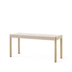 &Tradition Bancos<Banco Betty TK4, Oak, asiento de banda de lino trenzada Beige