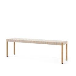 &Tradition Bancos<Banco Betty TK5, Oak, asiento de banda de lino trenzada Beige