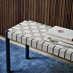 &Tradition Bancos<Banco Betty TK5, Oak, asiento de banda de lino trenzada Beige