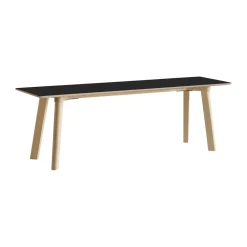 HAY Bancos<Banco CPH215 Deux 2.0, 140 cm, Black laminate-a sin tratar Negro