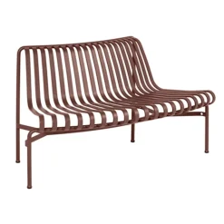 HAY Sofás De Exterior|Sofás De Jardín Y Bancos De Jardín<Banco de parque con respaldo curvado hacia afuera Palissade Dining, Iron red Rojo