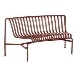 HAY Banco de parque con respaldo curvado hacia adentro Palissade Dining, Iron red Rojo Clearance