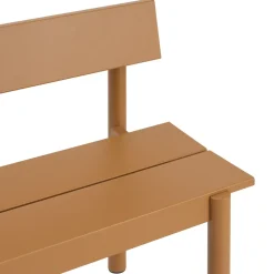 Muuto Banco Linear Steel con respaldo, Naranja quemado, 110×34 cm Verde Sale