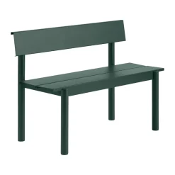 Muuto Banco Linear Steel con respaldo, Verde oscuro, 110x34 cm Naranja Online