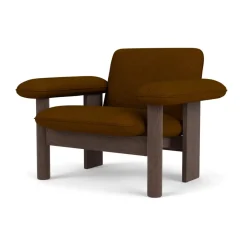 Audo Copenhagen Butaca Brasilia low back, Dark oak-Baru 0450 Color dorado Discount