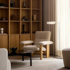 Audo Copenhagen Butaca Brasilia, Oiled oak-Bouclé 02 Beige