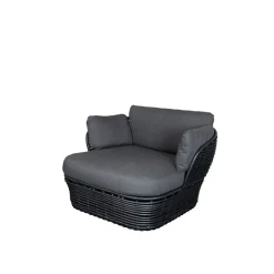 Cane-line Butaca Lounge Basket, Graphite grey, incl. cojines es Gris Online