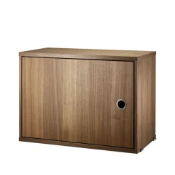 String Cabinet con puerta batiente , Nogal, 58x30 cm Marrón New
