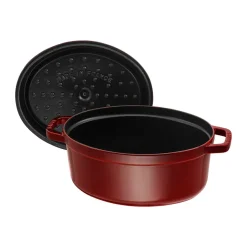 STAUB Cacerola de hierro fundido La Cocotte oval 5,5 L, granadina Rojo Sale