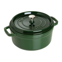STAUB Cacerola de hierro fundido La Cocotte redonda 5,2 L, albahaca Verde Discount