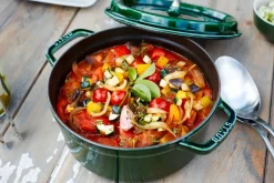 STAUB Cacerola de hierro fundido La Cocotte redonda 5,2 L, albahaca Verde Discount
