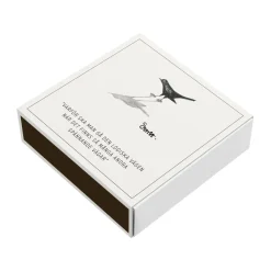 ERNST Caja de cerillas 11x11 cm, Pájaro Blanco Outlet
