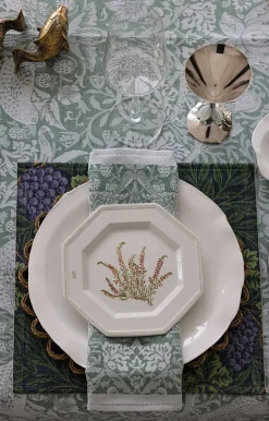 Ekelund Linneväveri Caminos De Mesa|Caminos De Mesa<Camino de mesa Strawberry Thief 50x150 cm, Verde