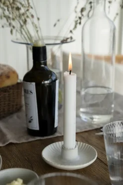 ERNST Candelabros<Candelabro Ø10,5x3,5 cm, Blanco