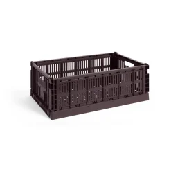 HAY Cesta Colour Crate L 34,5x53 cm, Bordeaux Rojo Best