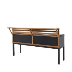 Cane-line Cocina exterior Drop, Lava grey, incl. encimera y grifo & pared de teca Gris Clearance