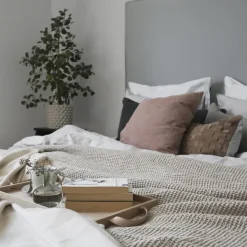 Scandi Living Colchas De Cama<Colcha de cama Moss 160x260 cm, Beige