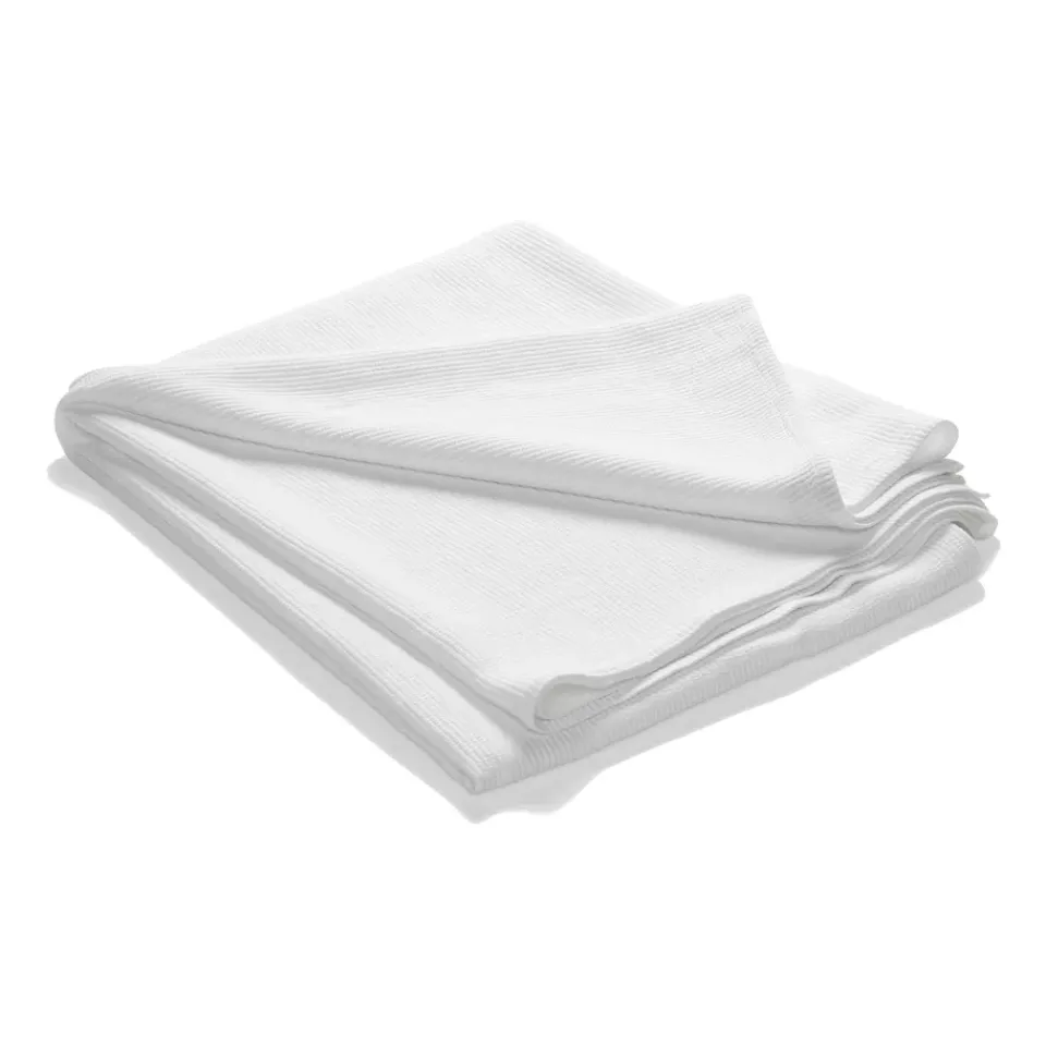 Etol Design Colcha de cama Stripe algodón lavado a la piedra 180x260, Blanco Discount