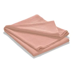 Etol Design Colcha de cama Stripe algodón lavado a la piedra 260x260, Dusty rose Rosa