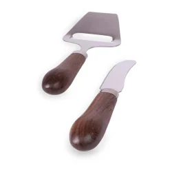 Sagaform Cortaquesos<Cortaquesos y cuchillo de mantequilla Astrid, marrón-plata MarrónPlateado