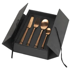 Broste Copenhagen Cuberterías Combinadas<Cubiertos Hune 16 piezas, Copper hammered Color dorado