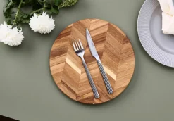 Aida Cuchillo de carne Groovy, Acero inoxidable Plateado New