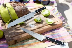 Zwilling Cuchillo de chef dentado Pro 14 cm, Negro-acero inoxidable Plateado Hot
