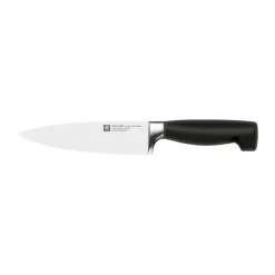 Zwilling Cuchillo de chef Four star 16 cm, Negro-acero inoxidable Plateado Clearance