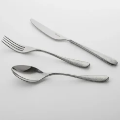 Robert Welch Cubiertos De Mesa<Cuchillo de mesa Sandstone brillante, acero inoxidable Plateado